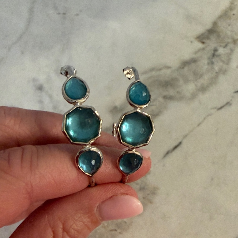 Ippolita Silver and Blue Gemstone Earrings